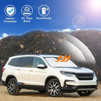 Windshield Sun Shade Custom Fit for 2009-2015 Honda Pilot SUV Accessories Foldable Sunshade Sun Blocker Protect Car from Sun Rays & Heat Damage Keep Car Cooler