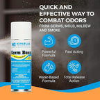 Kinzua Environmental Germ Boss Strong Odor Eliminator, Fast-Acting Cleaning & Deodorizing Fogger, Mold Bomb Fogger for Smell Control with Fresh Scent, Covers Up to 1,000 cu ft, 6 oz