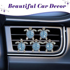 5 PCS Sea Turtles Car Decor, Cute Beach Themed Air Freshener Vent ClipsCar Accessories Decoration for ，Reusable Essential Oil Diffuser, Universal for Most Cars (Blue)