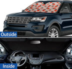Pink Strawberry Windshield Sunshade for Car SUV Truck Foldable Uv Ray Reflector Front Window Sun Shade Visor Shield Cover -59" X 31"