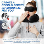 Travel Pillow, 2 Pack Travel Pillows for Sleeping Airplane, Neck Pillow Airplane, Memory Foam Neck Pillow Set with Eye Mask, Earplugs and Storage Bag -Black & Pink