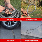 Pressure Washer Hose 200FT, 4200PSI 1/4 Inch Kink Resistant Power Washer Extension Hose, Flexible Heavy Duty Replacement Hose, Compatible with M22 14mm Fittings, High Tensile Wire Braid