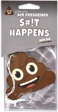 Elektroplate Poop Smiley Face Automotive Air Fresheners for Vehicles | New Car Scent (12-Pack) | Made in the USA