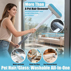 Pet Hair Remover Set – Removes Pet hair from Carpets, Furniture & Car Seats For Cat & Dog, includes 4-in-1 Magic Brush (Extended Handle) & a Electrostatic cat Hair Remover Glove.