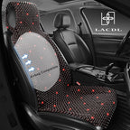 LACDL Beaded Seat Covers for Truck, Trailer, Van, RV, Car Seat Cooling Cover, Auto Ventilated Seat Cushion, Wood Breathable Car Seat Beads, Seat Cooler Pad Sweat Protector for Summer, Stars