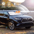 Windshield Sun Shade Front Sunshade Foldable Sun Visor Protector Custom Fit 2020-2024 2025 2026 Toyota Highlander Accessories Keep Your Car Cooler