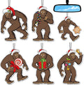 Tallew 6 Pcs Bigfoot Air Freshener Christmas Bigfoot Sasquatch Gifts Air Freshener Pine Scent Funny Hanging Air Freshener for Father's Day Birthday Christmas Truck Gift Car Accessories