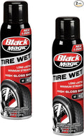 Black Magic 120270 Tire Wet Spray, Weather & Rinse-Resistant Formula that leaves Tires looking Wet, Black & Glossy in One Spray, 14.5 Fl. Oz. (Pack of 2)
