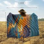 zzlamb Camping Blanket for Cold Weather,Outdoor Puffy Blanket Portable Down Alternative,Windproof Warm Cloak with Snaps,Cozy Quilt Backpacking Picnic RV Travel Plane Car Hammock Beach Climbing