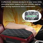 Car Center Console Pad, Waterproof Auto Armrest Seat Box Cover, PU Leather Arm Rest Protector Cushion Pad, Universal Vehicle Interior Protection Accessories for Car SUV (Black & Blue)