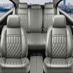 Fit TLX Car Seat Covers for Acura TLX 2014-2025 2026 - Premium Leather, Waterproof, All-Weather, Airbag Compatible, Anti-Slip, Breathable, Easy Install, Seat Protectors, Full Set, Gray