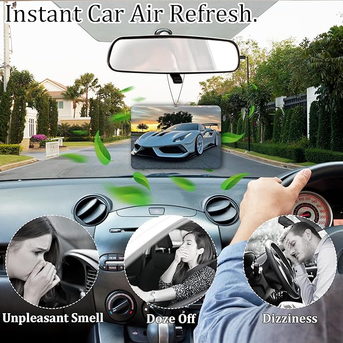10-1000 Pcs Custom Air Fresheners with Picture - Double Sided Personalized Car Air Freshener with Photo & Logo, Hanging Auto Accessories & Custom Gifts for Branding Business Events (Horizontal)