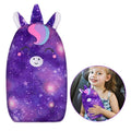 FIODAY Car Seat Belt Covers for Kids Unicorn Seat Belt Pillow Soft Seat Belt Cushion Adjust Seat Strap Pillow Head Neck Support for Children Boys Girls Travel, Deep Purple
