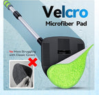 XINDELL Windshield Cleaning Tool, Interior & Inside Car Windshield Cleaner with Microfiber Pads, Extendable Handle & 360° Rotating Head, Streak-Free Glass Cleaning Kit for Cars Trucks