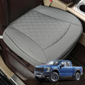GIANT PANDA Bottom Seat Cover for Trucks&SUV, Front PU Leather Driver Seat Protector Fit for Chevy,Ram,Toyota,GMC,Ford F150 F-Series (2PCS-Grey)