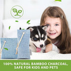 CLEVAST 16 Pack Activated Bamboo Charcoal Odor Absorber - Air Purifying Bags(8x100g, 8x50g), Natural Fresh Deodorizer and Moisture Eliminator for Home, Closet, Car Air freshener