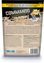 Walex Commando RV Black Holding Tank & Sensor Cleaner - Eliminates Waste & Paper Buildup, Restores Sensor Function, Lubricates Valves & Seals, Advanced Enzyme Formula; Dissolvable Packets, 4 Count