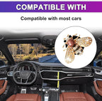 Shiny Bee Air Outlet Clips, Crystal Air Fresheners Vent Clips, Car Diffuser Vent Clip Rhinestone Diamond Interior Decor, Car Decoration, Bling Car Accessories (2 Pcs Golden)