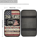 Dreaweet 250th Anniversary Car Center Console Cover We the People American Flag Print Armrest Cover Soft Scratch Proof Car Arm Rest Cover Pad Universal Console Covers for SUV Trucks Cars