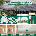 2Kg/70.5Fl.oz Invisible Waterproof Agent Indoor&Outdoor Waterproof Coating Set Transparent Liquid Sealant with Wooden Brush Resistant Work Gloves Putty Knife Cut Paint Roller