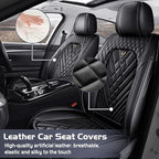 Truck Seat Covers for Ram 1500 2009-2026, Waterproof Premium Leather Full Coverage Car Seat Cover, Muscle Sport Style Auto Interior Seat Cover Sets (Front Set/Black)