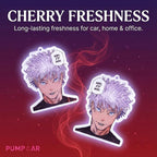 PumpCar 2 pieces satoru Nah I'd Win double-sided hanging Japanese anime cherry-scented air freshener Cool anime hanging for rearview mirror Car Interior Accessories Gifts