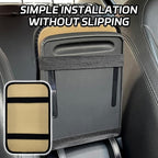 Black Bling Car Console Cover Hot Black Arm Rest Center Console Cushion Pad, Universal Anti-Slip Leather Armrest Box Decor Protector with Crystal Sparkling Rhinestone Car Accessories(Black)