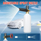 YAMATIC Pressure Washer Gun with Foam Cannon, 4000 PSI Car Washer Foam Blaster with 1/4" Quick Connect, 5 Power Washer Nozzle Tips and 4OZ Soap, 1 Liter, Pressure Washer Gun Swivel 3/8" &M22 Inlet