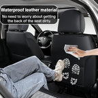 Car Seat Cover Set, Black and Gray, Automotive Interior Accessories, with Lumbar Support, Premium Nappa Leather, Waterproof, Protects and Upgrades Your Car Interior, Fits Most Vehicles