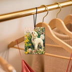 Vintage Floral Puppy Air Freshener 4Pcs, Artistic Dog & Flower Scene Air Freshener for Car Interior, Closet, Drawer, Books, Car Mirror Decor Hanging, Gift for Dog Lovers