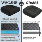 Adult Booster Seat Cushion, Car Seat Cushions for Short People/thick Office Chair Booster Seat Increase Field of View, for Trucks, Car, Office Chair, Home, Wheelchair,angle Lift Seat Cushion (grey)