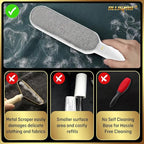 Lint Brush, Pet Hair Remover, Lint Remover for Clothes, Sofa, Carpets, Car Seats. Cat Hair Remover. Dog Hair Remover Laundry. Double-Sided. Reusable. Self-Cleaning Base. ALLISTAR (Snow Peak White)