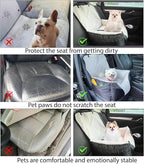 Car Seat Suitable for Small Dogs, Pet CarSeat with Storage and Clip-On Safety Tether, Fully Removable and Washable Dog Car Seat, Dogs Booster Seat Suitable Small Medium Dog