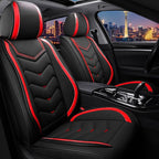 CTDS Car Seat Covers for Hyundai Kona 2018-2026, Stylish Sport Seat Cover, Premium Nappa Leather Car Seat Cover. Automobile Seat Covers Sets.(Standard 2 Seats/Black Red)