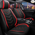 CTDS Car Seat Covers for Chevy Malibu 2000-2026, Stylish Sport Seat Cover, Premium Nappa Leather Car Seat Cover. Automobile Seat Covers Sets.(Standard 2 Seats/Black Red)