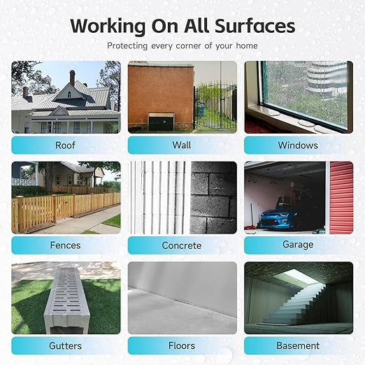 Invisible Waterproof Sealant, Water- Based, Clear Waterproof Coating, Transparent Glue Anti-Leakage Agent for roof & Walls, Indoor and Outdoor Liquid Paint Adhesive (32 floz)