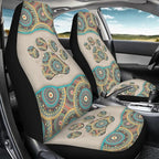BIGCARJOB Aztec Tribal Paw Car Seat Covers Front Seat Protector 2 Packs Set of Vehicle Interior Seat Mat Cover Universal Fit Cars,Sedan,Truck,SUV