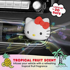 Sanrio Hello Kitty Car Air Freshener for Cars Trucks SUVs, Hello Kitty and Friends Cute Car Accessories for Women Car Decor Hello Kitty Car Accessories, Replaceable Scent Pods - Tropical Fruit Scent