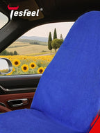 2-Pack 550g Waterproof Car Seat Cover Towel - Universal Anti-Slip Sweat Protection for Front Bucket Seats - Machine Washable Microfiber Protector for Gym, Yoga, Pets, Beach - Fits Cars, SUVs (Blue)