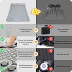 Inflatable Car Air Mattress, SUV Air Mattress for Travel Camping, Ultralight Camping Bed with Pillow and Built-in Foot Pump, Portable Sleeping Pad for SUV -Grey