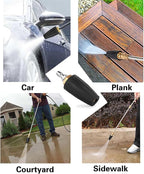 Turbo Nozzle Pressure Washer Tips,4000 PSI 4.0 GPM 4.0 Orifice,with 5 Pieces Spray Tips Kit Multiple Degrees(0, 15, 25, 40, 65 Degrees) (Black-Single nozzle)