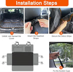 SUV Cargo Liner for Dogs, Waterproof Pet Cargo Cover Dog Seat Cover for SUVs Sedans Vans with Bumper Flap Protector, Scrachproof Non-Slip Large Size Dog Seat Mat Universal Fit (Brown)