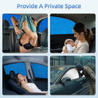 Aokway Side Window Sunshade Sun Shade for Car Window Double Thickness Auto Windshield Sunshades Curtain Universal Fit for Driver for Baby UV Protection (Front Side 2pcs)