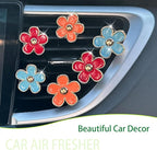 6pcs Flower Air Vent Clips Car Air Freshener,Red Orange Blue Daisy Flowers Vent Clip Car Accessories for Women,Girly Car Decor Refillable Car Diffuser