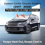 EcoNour Windshield Sunshade for Chrysler Pacifica 2017-2024 2025 2026, Sun Visor for Front Windshield & Window Sun Shade Cover, UV Heat Blocker & Protector, Car Accessories