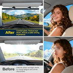 Sun Visor Extender for Car, Visor Extender Attachment for Car, Adjustable Visor Extender Sun Blocker UV400, Polarized Sun Visor Extender, Anti-Glare, UV Protector (1 Pack, Large)