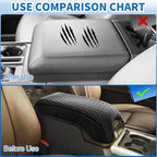 Nilight Center Console Cover Compatible with 2015-2020 Ford F150 2017-2022 F250 F350 F450 PVC Leather Armrest Cover for Car Middle Center Console Pad Car Armrest Box Cover(Bucket Seat Only) -Black
