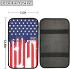 Dreaweet American Flag Car Armrest Cover Patriotic Car Accessories Interior for Women Men,Universal Armrest Cover for Car Center Console Replacement for Truck SUV Sedan