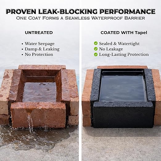 Black Liquid Rubber Waterproof Coating - 3X Stronger Sealant for Foundation, Pond & Roof Repair - Heavy Duty Elastomeric Membrane for Concrete, Metal & Wood - UV Resistant & Body Safe - 1 Quart