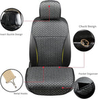 Breathable Car Seat Cover,Luxury Front Seat Cover,Durable and Non Slip,Polyester Silk Material, Universal Car Seat Cushion,Suitable for All Seasons,Airbag Compatible (Black，1PC)